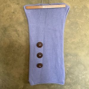 Pure Accessories Cotton Knit Button Wrap Scarf